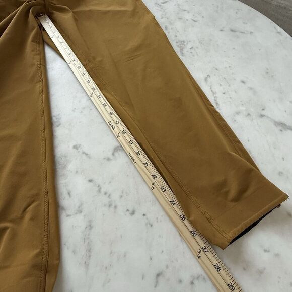 Janji Transit Tech Pants Men's Large Brown Polyester Blend Pull On Tapered 31x28 - Picture 6 of 16